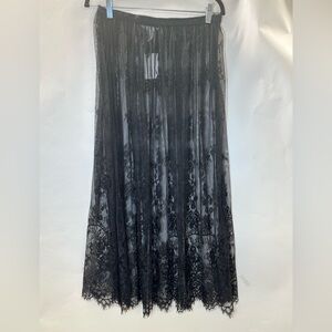 H&M Lace unlined Sheer Loose fit High Waist skirt new with tags SIZE 8